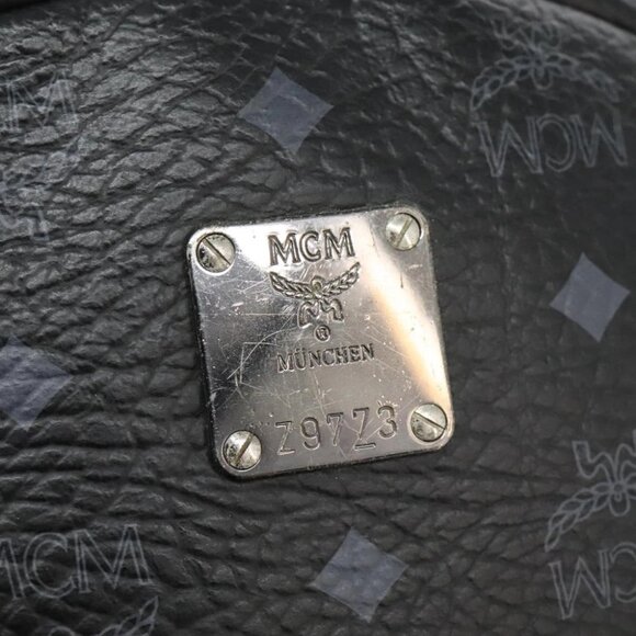 MCM Vicetos Logogram Backpack PVC Black Auth - Picture 3 of 15